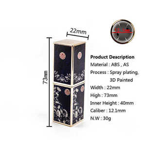 Magnetic Packaging Cosmetic <b>Custom</b> Logo Container Square Shape Wholesale Supplier Chinese Style Plastic Empty <b>Lipstick</b> - Product Image 1