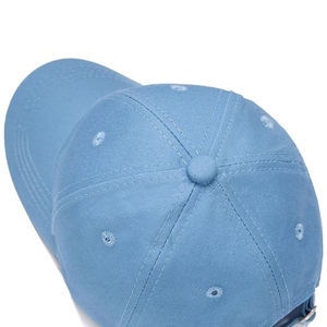 Casquette de baseball bleu clair à 6 panneaux unisexe ajustable en sergé de coton, chapeau décontracté de couleur unie pour adultes, toutes saisons - Product Image 3