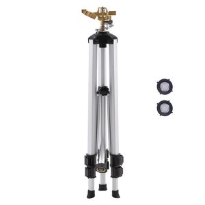 Aspersor de Impacto de Alta Resistencia con Cabezal de Latón y Conector de 3/4'', Cobertura de Gran Área de 360 Grados, Aspersores de Jardín con Base de Trípode - Product Image 1