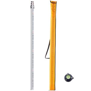 Strumento di Misurazione Altezza con Asta Telescopica in Alluminio da 16 Piedi, Scala Bilaterale e Asta di Livellamento da 1/8 di Pollice - Product Image 1