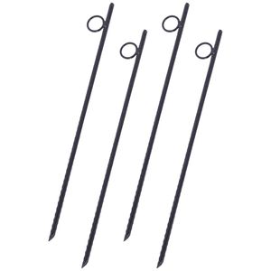 4 Pezzi Picchetti Angolati in Acciaio 3/8x18 Pollici, Robusti e Durevoli, per Tende e Gazebo, Nuova Versione con Anello, Accessorio - Product Image 2