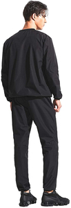 Combinaison de sauna pour hommes, ensemble de sport respirant pour la transpiration, tenue de fitness pour la course et l'exercice, fournisseur OEM ODM avec logo personnalisé - Product Image 4