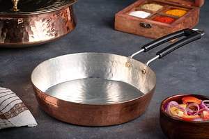 Handmade Authentic Copper Pan Frying Pans Copper <b>Cookware</b> - Product Image 6