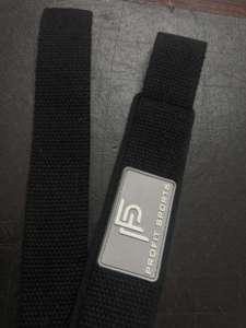 Sangles de musculation noires en néoprène rembourré avec coton pour la musculation, le powerlifting et l'haltérophilie - Product Image 6