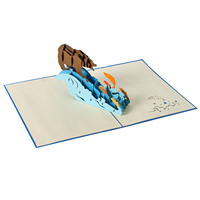 Tarjetas de Felicitación Pop-up 3D con Oso para Cumpleaños o Día del Padre, Venta al por Mayor desde Vietnam HMG