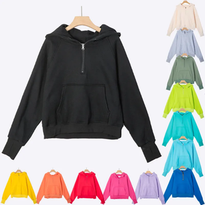 Sudadera con capucha de forro polar grueso de 500 g/m² sin bolsillos, con efecto desgastado por el sol, bordes sin rematar, lavado ácido personalizado, corta, lisa, al por mayor - Product Image 1