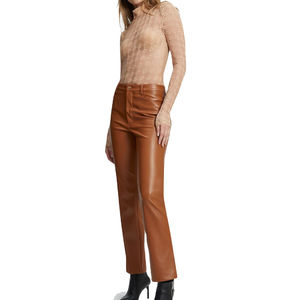 Pantalones de Mujer de Nuevo Estilo, de Alta Calidad, de Cuero a la Moda, Nuevo Diseño, Transpirables, al por Mayor, Ropa de Exterior, Pantalones de Cuero para Mujer - Product Image 2