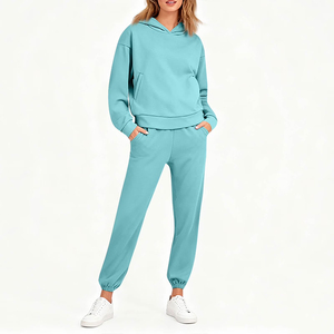Chándal deportivo con cremallera para mujer, chándal para correr, chándal con logo personalizado, fabricante de ropa deportiva y streetwear, chándal de corte holgado - Product Image 4