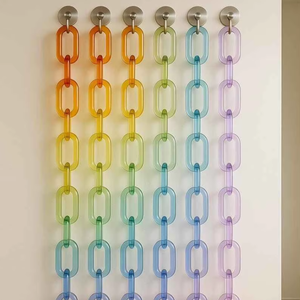 Cadenas Decorativas de Resina Acrílica Transparente y Colorida, Lavables, Estilo Art Deco, para Colgar en la Pared, Decoración Moderna para Habitaciones - Product Image 4