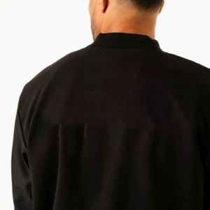 Custom <b>Men</b> Plain Varsity Bomber Jacket OEM High Quality Zipper Lightweight College School University Flight Baseball Jacket - Product Image 5