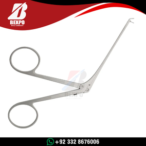 คีมจับหูแม็กกิล รุ่นไมโคร อัลลิเกเตอร์ รูปทรงถ้วย งอขึ้นไปด้านบน ขนาด 8 ซม. ผลิตจากสแตนเลสสตีล คุณภาพสูง สำหรับการผ่าตัดหู - Product Image 5