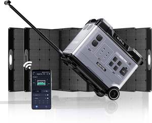 HOT SALES NEW OUKITEL P5000 Portable Power Station 5120Wh with 2×400W <b>Solar</b> <b>Panels</b>,2200W LiFePO4 <b>Solar</b> <b>Generator</b> - Product Image 1