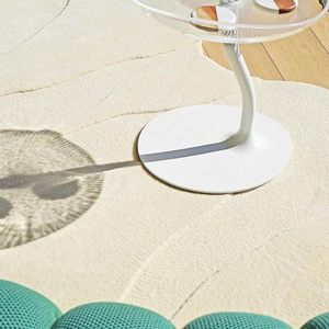 Modern Abstract Wool Rug Handmade fully white Irregular Overlapping <b>Carpet</b> Living Room Christmas Gift Picnics - Product Image 2