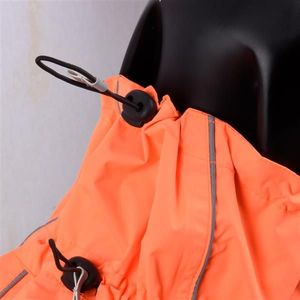 Small Dog Coats Waterproof Warm Sport Vest with Adjustable Drawstring Orange SI Pet Clothes - Product Image 6