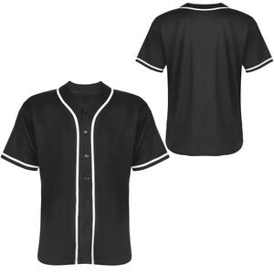 Mens Baseball Jersey 6 Button Front Closure <b>Game</b> Shirt White Trim Athletic Team Outfit Street Sports Top - Product Image 3