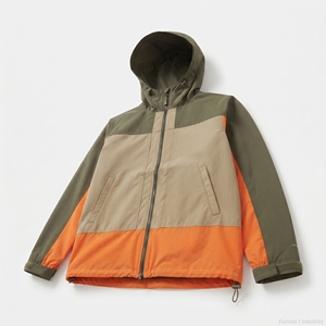 Men's Hooded Color Blocking <b>Jacket</b> Waterproof PU Coated Polyester Casual Winter Outdoor Wear Windbreaker Unisex - Product Image 5