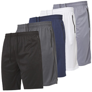Shorts de sport décontractés pour hommes en lin/coton, taille haute, avec cordon de serrage, séchage rapide, logo brodé sur le devant, personnalisables - Product Image 5
