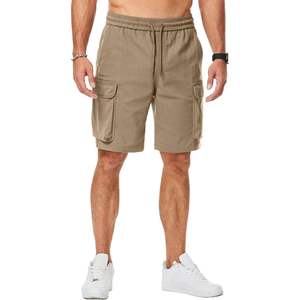 2025กางเกงคาร์โก้ขายืดได้สไตล์ไฮสตรีทของผู้ชายกางเกงขาสั้นทรงคาร์โก้แบบคลาสสิกใส่สบายฤดูร้อนมีกระเป๋าหลายกระเป๋าขนาด XXS พร้อมโลโก้ - Product Image 3