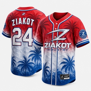 ZIAKOT INDUSTRY Maillot de baseball blanc à rayures violettes sublimé à manches courtes coupe classique anti-humidité unisexe adulte - Product Image 6