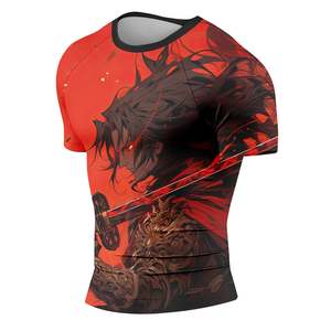 Training Custom Men's Rash Guard-High Quality Compression Wear Breathable Short 100% Polyester Reasonable Price Wholesale - Product Image 4