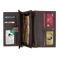 Dompet Kulit Asli Ringan Model Pendek dengan Banyak Slot Kartu, Penjualan Grosir Langsung dari Pabrik, Dapat Diberi Branding Kustom