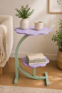 Modern Round Accent Side Table Decorative Tray Table Metal End Table Stylish White Pedestal <b>Stand</b> <b>Corner</b> Furniture Home Decor - Product Image 4