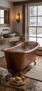 Bañera de latón ovalada de última tendencia, hecha a mano, moderna, independiente, cuidadosamente elaborada por artesanos indios - Product Image 6