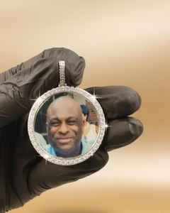 HipHop Moissanite <b>Memory</b> Pendant Custom Picture Pendant 925 Silver Pendant VVS Moissanite Diamond Picture <b>Frame</b> Pendant For Gift - Product Image 4