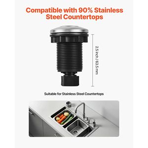 2.5 \ "ชุดสวิตช์แอร์สำหรับกำจัดเศษอาหารปุ่มอากาศกำจัดขยะ - Product Image 2