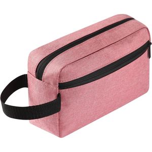 Borsa da Toilette Rosa Scuro da Appendere per Accessori da Viaggio Donna e Uomo - Beauty Case per Cosmetici e Articoli da Toeletta - Product Image 1