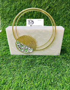 Premium Quality New Arrival Customized Unique Design Handmade Fashionable Resin Clutch Bag Evening Purse Custom Shape By FWE - Product Image 2