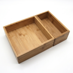 Large Capacity Bamboo <b>Drawer</b> Organizer Kitchen <b>Storage</b> Tray for Utensils Cutlery Gadgets and Household Items - Product Image 1