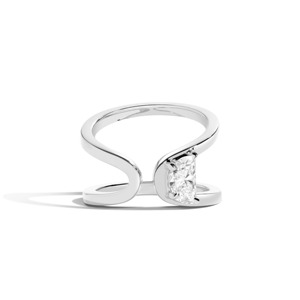 Zaha Wrap <b>Ring</b> with Half <b>Moon</b> Design 14K Solid Gold Diamond IGI Certified Luxury Wedding Engagement Anniversary Gift Party <b>Ring</b> - Product Image 2