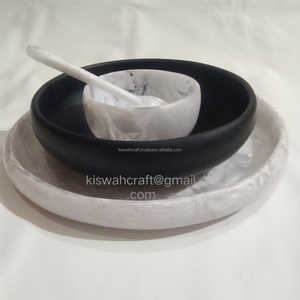 Platos grandes XL de servicio de resina de primera calidad y decoración de lujo para el hogar para accesorios de cocina de mesa de comedor formales e informales - Product Image 4