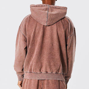 Sweat-shirts délavés à l'acide à faible MOQ, les plus vendus, personnalisés pour hommes, 100 % coton écologique, style streetwear - Product Image 3