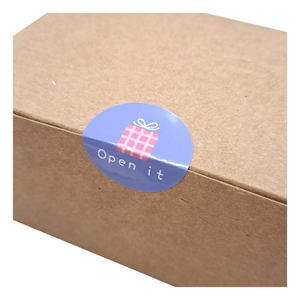 Rouleau d'autocollant d'étiquette d'étanchéité ronde alimentaire imperméable en vinyle d'impression - Product Image 1