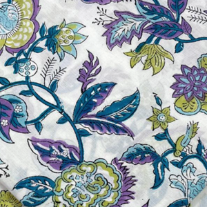Textil Indio Artesanal de Jaipur con Estampado Floral en Algodón Puro, Ecológico, Lavable, Lujoso, Duradero y Suave para Comedor - Product Image 2