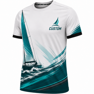 Maillot de Voile Personnalisé à Séchage Rapide, T-shirt de Performance par Sublimation, Col Rond Respirant, Vêtements de Sport, Fabricant d'Uniformes d'Équipe - Product Image 1