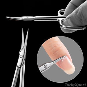 Ciseaux de beauté de style russe 420 à tête courbée, outil pour cuticules, coupe-sourcils, lame droite, lame tranchante, pour gauchers, maquillage - Product Image 5