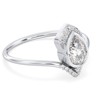 REYES Luxurious Pear Shaped GRA Certified Moissanite <b>Ring</b> in 925 Sterling Silver Engagement Solitaire <b>Rings</b> For Women Jewelry - Product Image 3