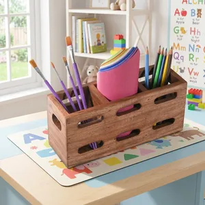 Premium Wooden Spoon <b>Holder</b> For Kitchen Utensils <b>Holder</b> For Dining Table <b>Pen</b> <b>Holder</b> For Office Desk <b>Desktop</b> Storage Organizer - Product Image 4