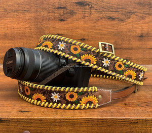 DSLR สายคล้องกล้องหนังแท้สายคล้องไหล่สายคล้องกล้องเชือกยาวปรับได้สำหรับกล้อง SLR ไร้กระจก - Product Image 2