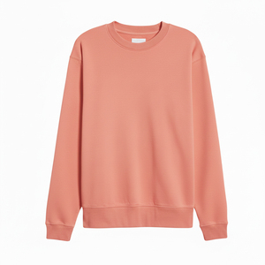Sweat-shirt unisexe à col rond, couleur unie, tricoté, manches longues, coupe ample, décontracté, pour l'automne - Product Image 1