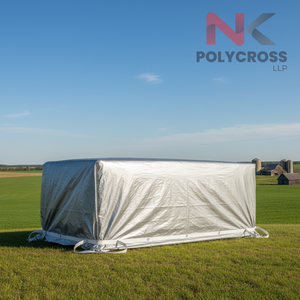 Bâche de protection verte de qualité industrielle, imperméable, pour balles de foin, ensilage, herbe, alimentation du bétail et stockage agricole - Product Image 5