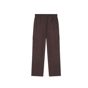 กางเกงวอร์มคาร์โก้สีน้ำตาลสำหรับผู้ชาย พิมพ์โลโก้ได้ตามต้องการ ผ้าฝ้ายทรงหลวม มีกระเป๋าข้าง ขายส่ง รับผลิตแบบ OEM - Product Image 4