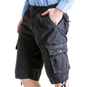 Pantalones Cortos Cargo Personalizados para Hombre, 100% Algodón, Estilo Bermuda, Cintura Media, Cierre de Botones, Estilo Casual, Color Sólido, Bolsillos, Transpirables - Product Image 5