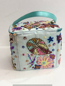 Trousse de Maquillage Artisanale Thème Océan, Ornée de Perles, Boîte de Rangement Coquillages et Perles, Fournisseur en Gros OEM Export - Product Image 6