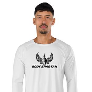Camiseta Deportiva de Manga Larga Blanca para Hombre, Ligera, Transpirable, para Entrenamiento Atlético, Running y Deportes - Product Image 2