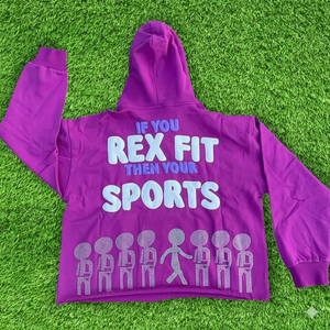 Sudadera con Capucha Morada Unisex con Estampado Rex Fit, Corte Regular, Algodón French Terry, Ropa Casual Urbana, Sudadera para Otoño - Product Image 6
