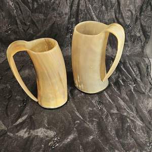 Ensemble de tasses à café en corne de Viking, fait main, pot à boire artisanal, corne de Viking pour hydromel, bière et ale, tasse en corne de Vikings - Product Image 5